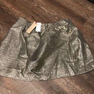 A gold shimmer banana republic skirt